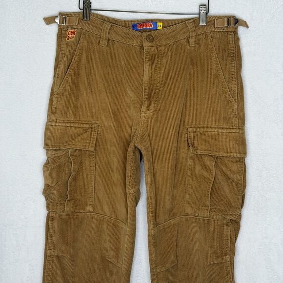 Empyre Men's Skate Corduroy Cargo Pants Size 32 Tan Brown - Picture 3 of 16